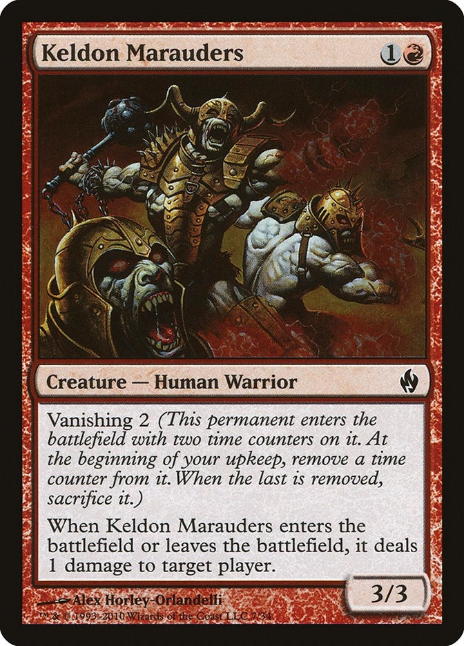 Image for Keldon Marauders (7) (Premium Deck Series: Fire and Lightning) - Magic: The Gathering
