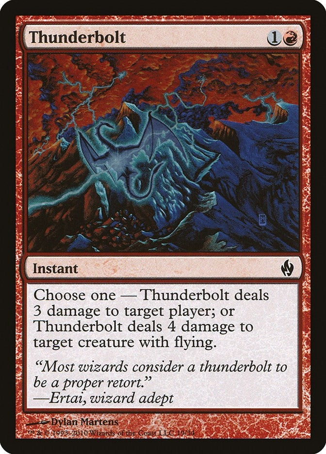Image for Thunderbolt (19) (Premium Deck Series: Fire and Lightning) - Magic: The Gathering