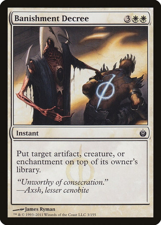 Image for Banishment Decree (3) (Mirrodin Besieged) - Magic: The Gathering