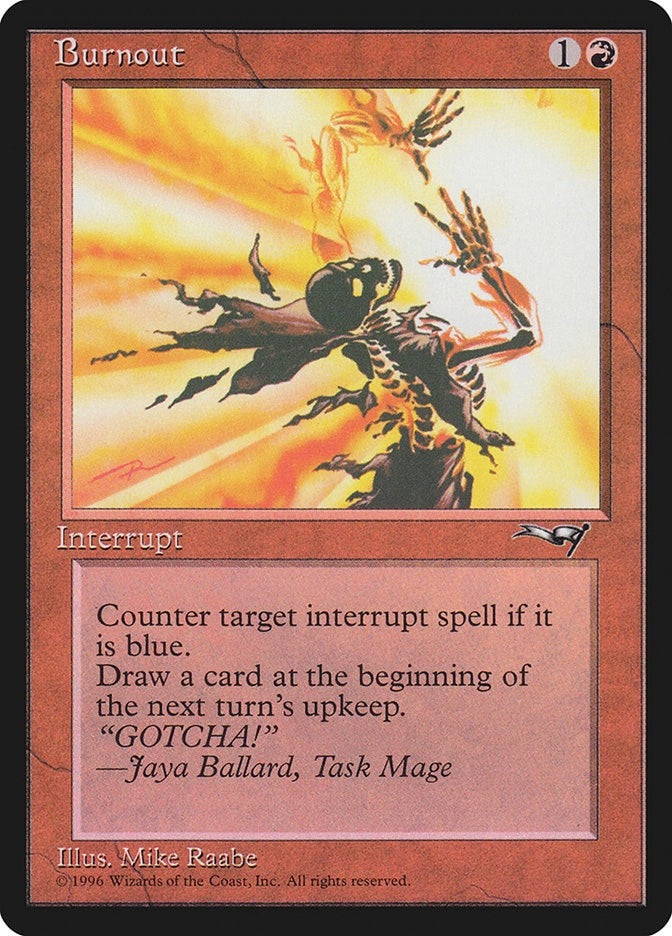 Image for Burnout (101) (Alliances) - Magic: The Gathering