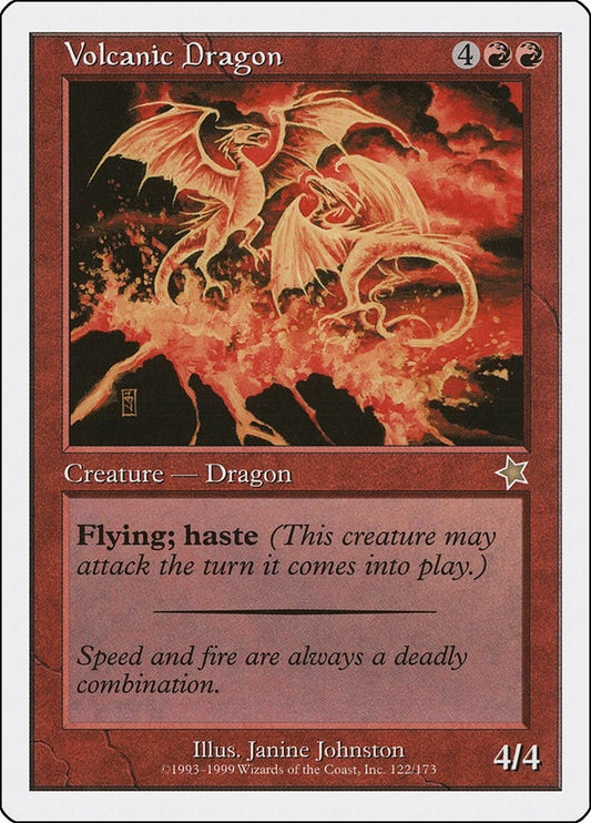 Image for Volcanic Dragon (122) (Starter 1999) - Magic: The Gathering