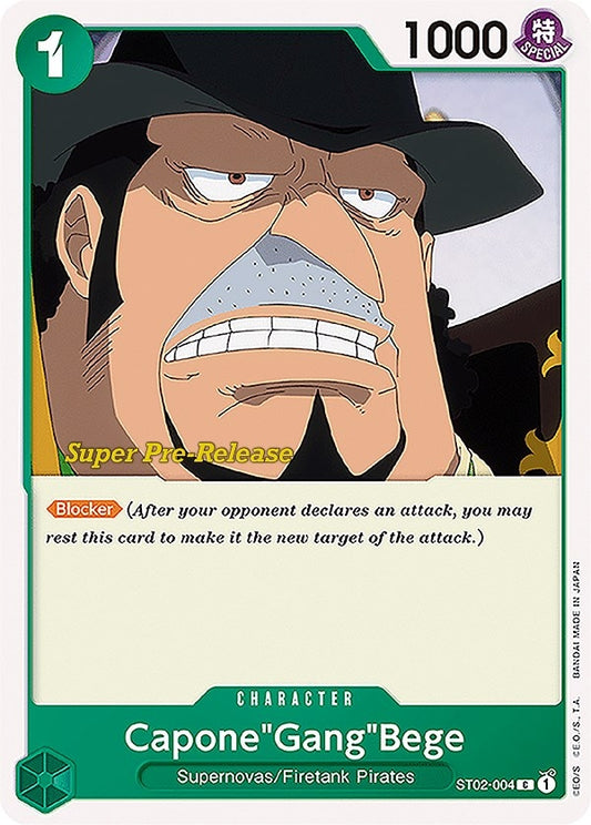 Image for Capone"Gang"Bege (ST02-004) (Super Pre-Release Starter Deck 2: Worst Generation) - One Piece Card Game