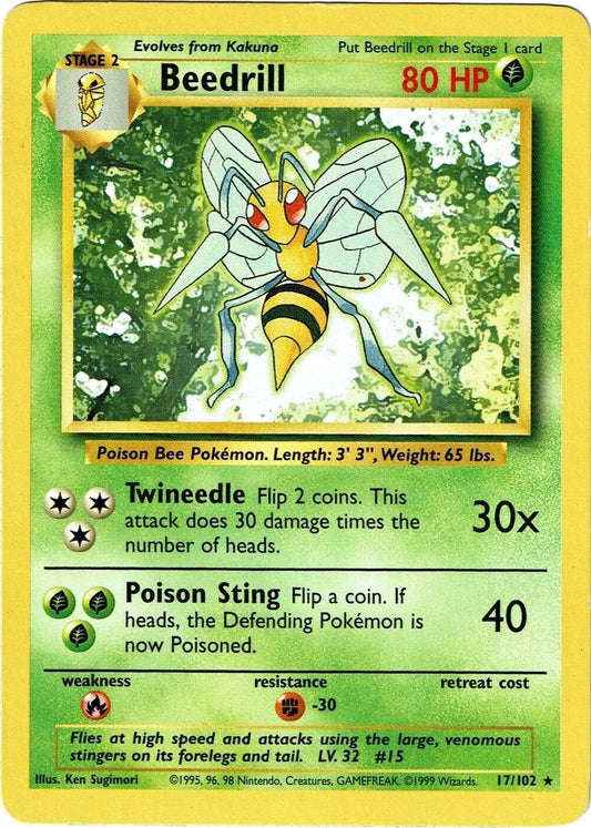 Image for Beedrill (017/102) (Base Set) - Pokemon