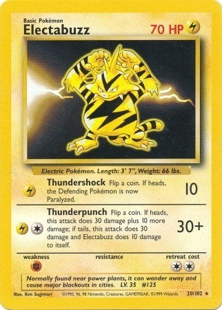 Image for Electabuzz (020/102) (Base Set) - Pokemon