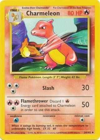 Image for Charmeleon (024/102) (Base Set) - Pokemon