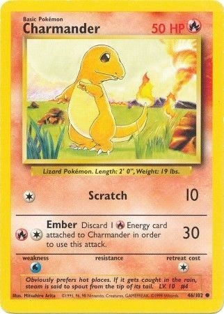 Image for Charmander (046/102) (Base Set) - Pokemon