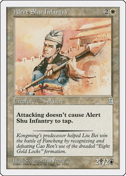 Image for Alert Shu Infantry (1) (Portal Three Kingdoms) - Magic: The Gathering