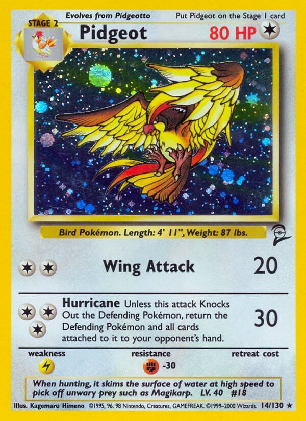 Image for Pidgeot (014/130) (Base Set 2) - Pokemon