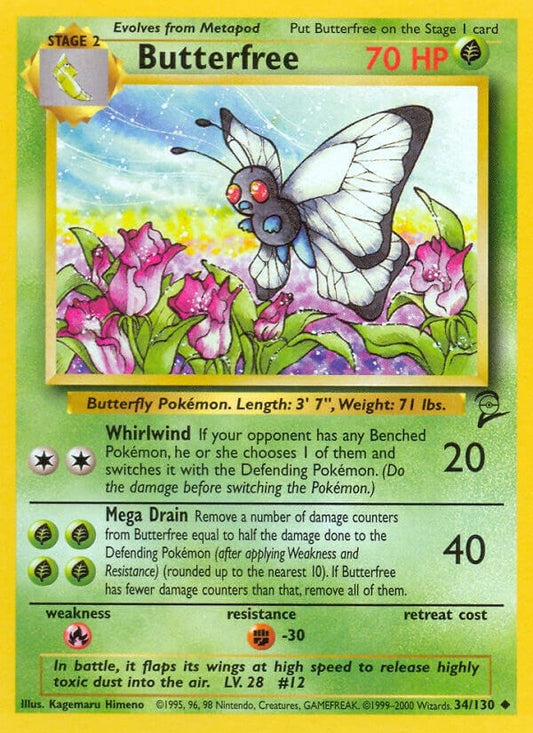 Image for Butterfree (034/130) (Base Set 2) - Pokemon
