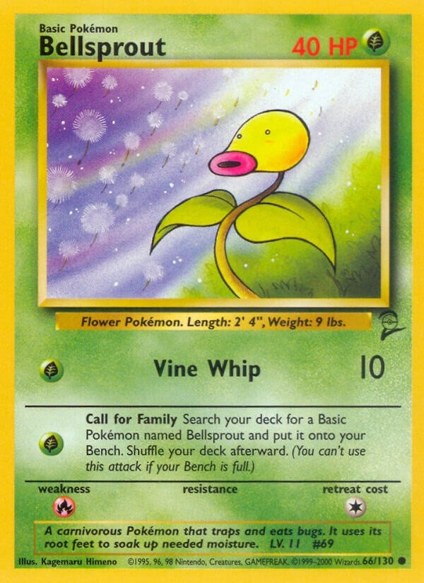 Image for Bellsprout (066/130) (Base Set 2) - Pokemon