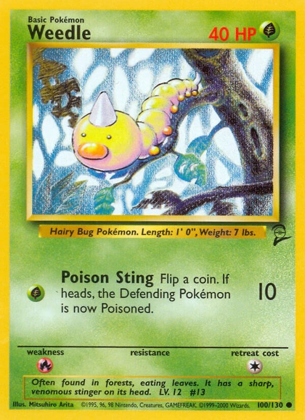 Image for Weedle (100/130) (Base Set 2) - Pokemon