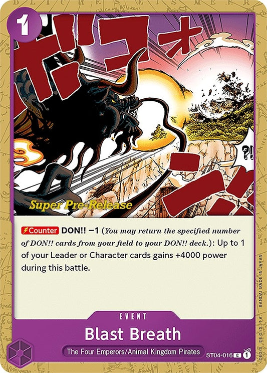 Image for Blast Breath (ST04-016) (Super Pre-Release Starter Deck 4: Animal Kingdom Pirates) - One Piece Card Game