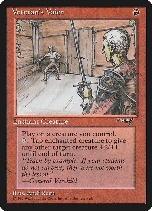 Image for Veteran's Voice (124) (Alliances) - Magic: The Gathering