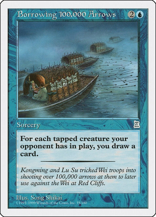 Image for Borrowing 100,000 Arrows (35) (Portal Three Kingdoms) - Magic: The Gathering