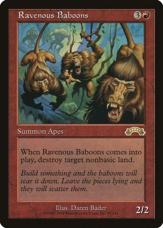 Image for Ravenous Baboons (97) (Exodus) - Magic: The Gathering