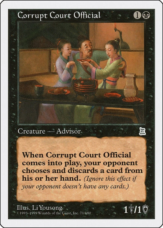 Image for Corrupt Court Official (71) (Portal Three Kingdoms) - Magic: The Gathering