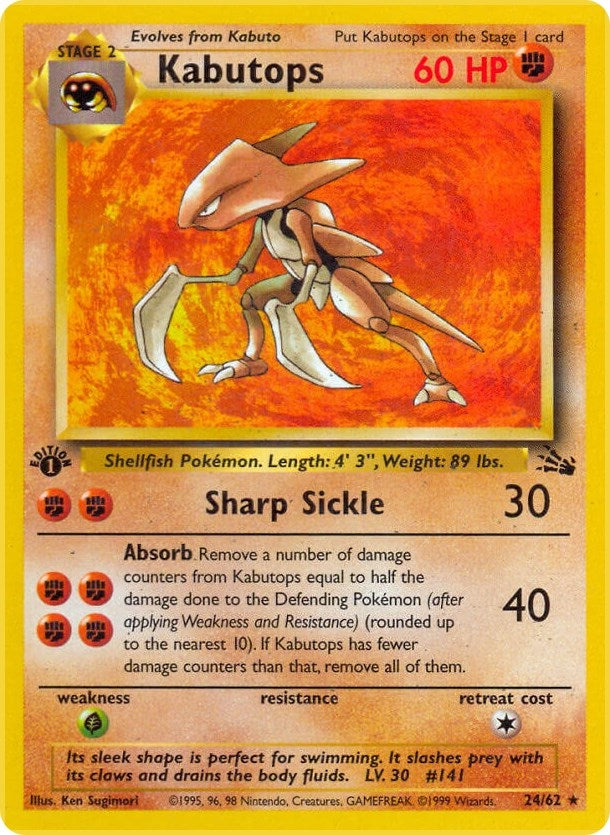 Image for Kabutops (24) (24/62) (Fossil) - Pokemon
