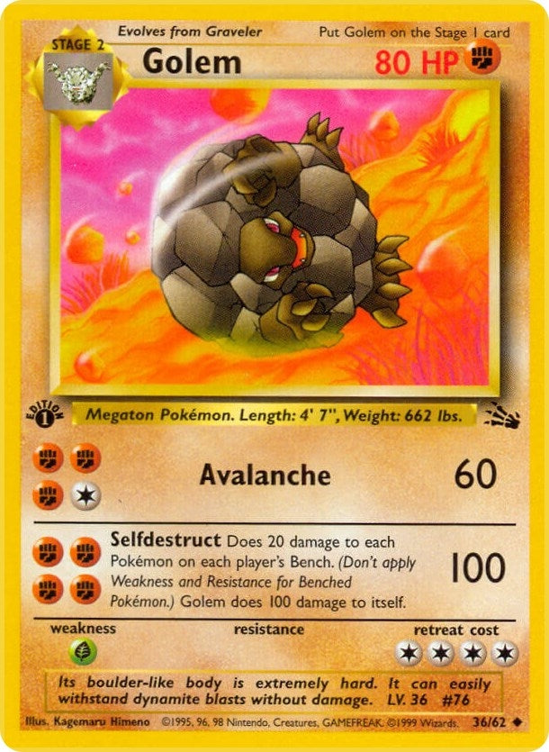 Image for Golem (36/62) (Fossil) - Pokemon