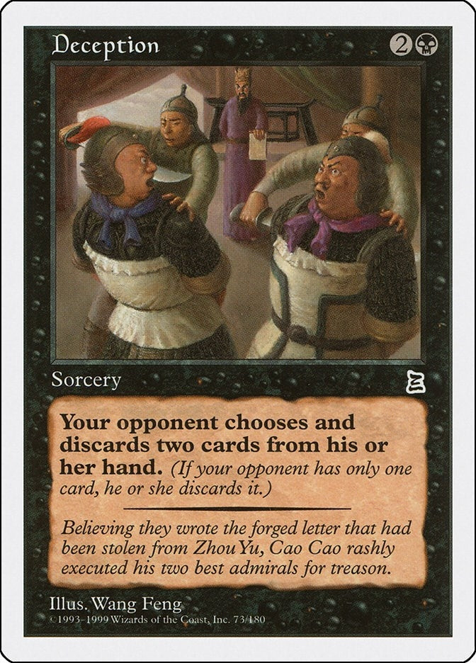 Image for Deception (73) (Portal Three Kingdoms) - Magic: The Gathering