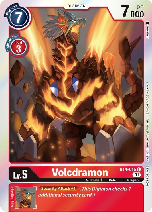 Image for Volcdramon (ST-11 Special Entry Pack) (BT4-015 C) (Great Legend) - Digimon Card Game