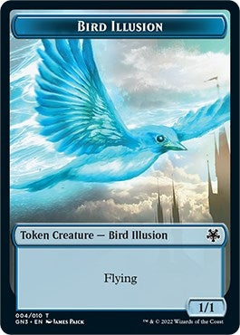 Image for Bird Illusion // Elf Warrior Double-Sided Token (4 // 9) (Magic Game Night: Free-For-All) - Magic: The Gathering