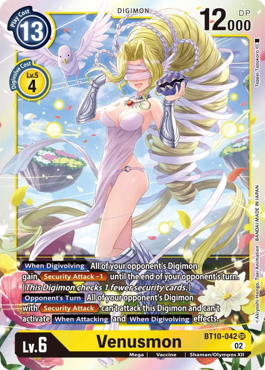 Image for Venusmon (BT10-042 SR) (Xros Encounter) - Digimon Card Game