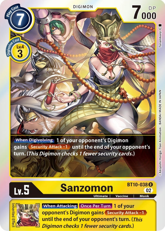 Image for Sanzomon (BT10-038 R) (Xros Encounter) - Digimon Card Game