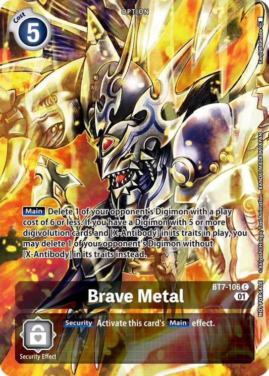 Image for Brave Metal (Premium Deck Set) (BT7-106 C) (Next Adventure) - Digimon Card Game