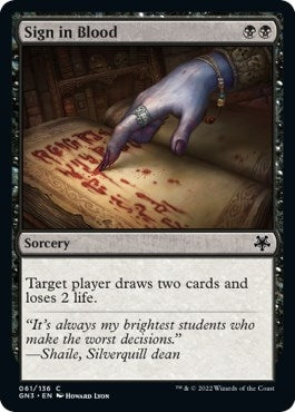 Image for Sign in Blood (61) (Magic Game Night: Free-For-All) - Magic: The Gathering