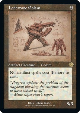 Image for Lodestone Golem (Schematic) (92) (The Brothers' War: Retro Frame Artifacts) - Magic: The Gathering