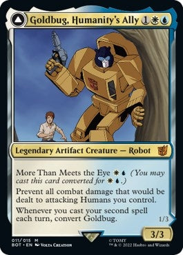 Image for Goldbug, Humanity's Ally (11) (Universes Beyond: Transformers) - Magic: The Gathering
