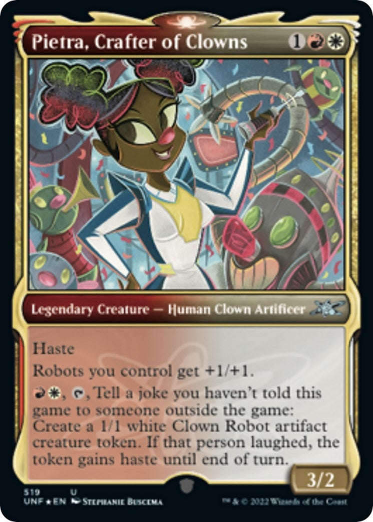Image for Pietra, Crafter of Clowns (Showcase) (Galaxy Foil) (519) (Unfinity) - Magic: The Gathering