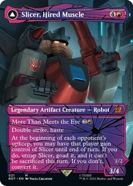Image for Slicer, Hired Muscle (Shattered Glass) (21) (Universes Beyond: Transformers) - Magic: The Gathering