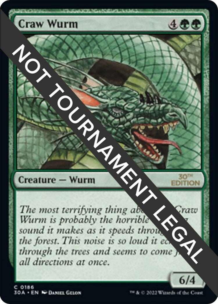 Image for Craw Wurm (186) (30th Anniversary Edition) - Magic: The Gathering