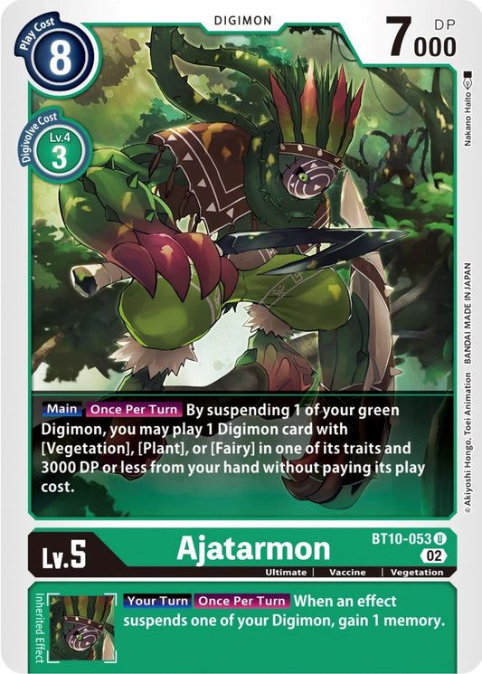 Image for Ajatarmon (BT10-053 U) (Xros Encounter) - Digimon Card Game