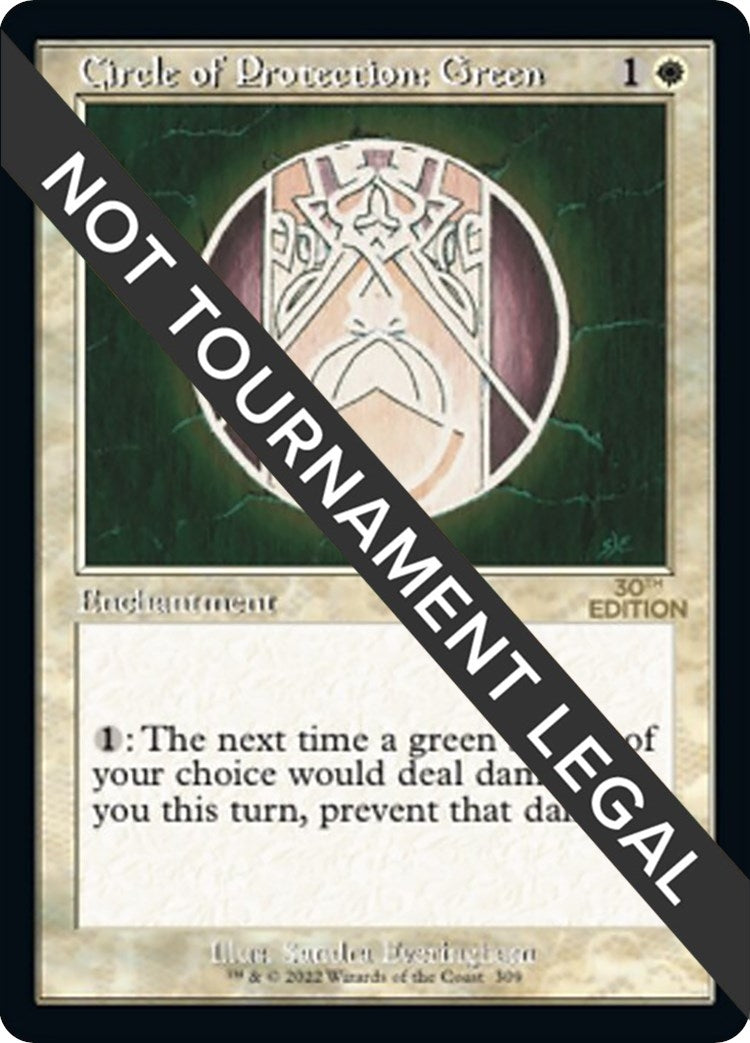 Image for Circle of Protection: Green (Retro Frame) (309) (30th Anniversary Edition) - Magic: The Gathering