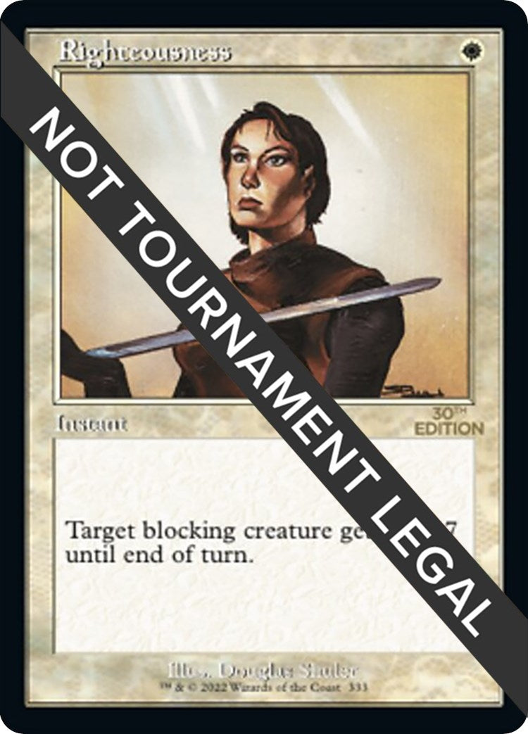 Image for Righteousness (Retro Frame) (333) (30th Anniversary Edition) - Magic: The Gathering
