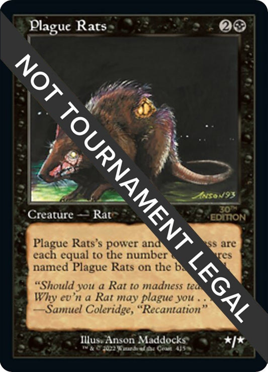 Image for Plague Rats (Retro Frame) (415) (30th Anniversary Edition) - Magic: The Gathering