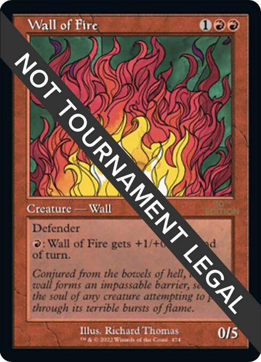 Image for Wall of Fire (Retro Frame) (474) (30th Anniversary Edition) - Magic: The Gathering