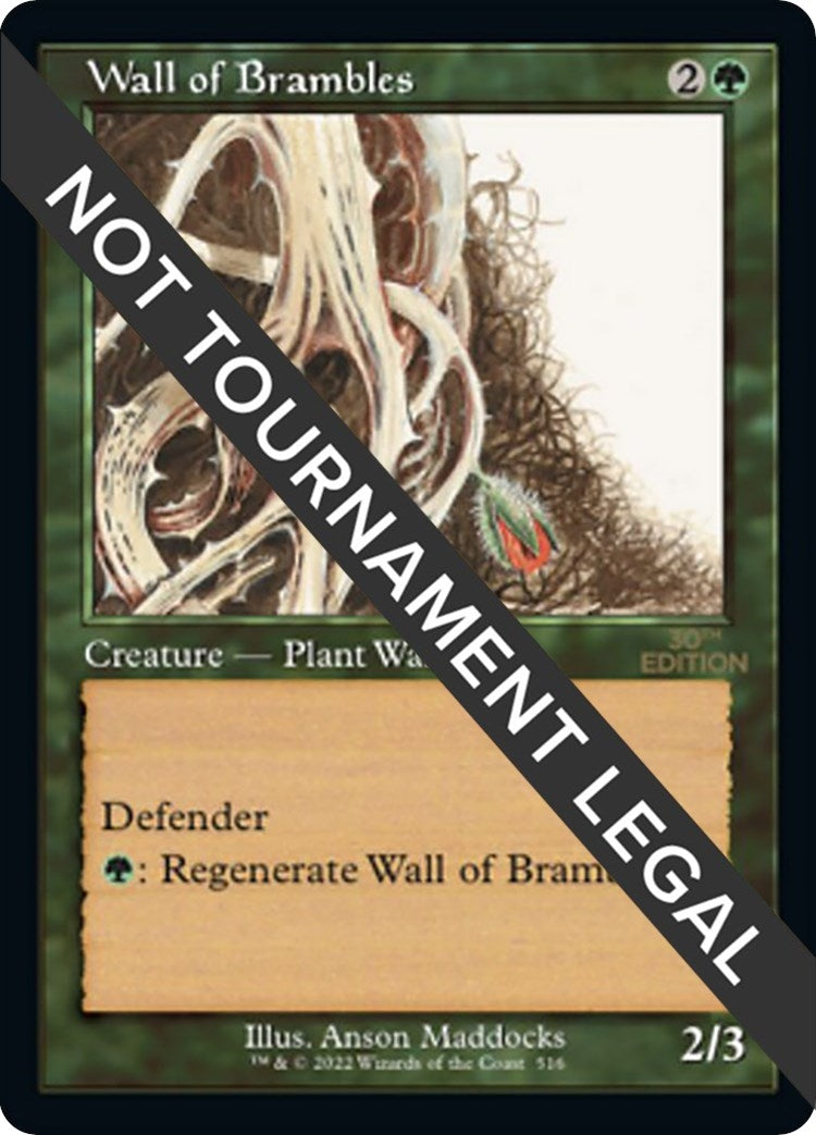 Image for Wall of Brambles (Retro Frame) (516) (30th Anniversary Edition) - Magic: The Gathering
