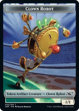 Image for Clown Robot (002) // Food (010) Double-sided Token (Unfinity) - Magic: The Gathering
