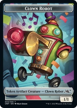 Image for Clown Robot (003) // Storm Crow Double-sided Token (Unfinity) - Magic: The Gathering