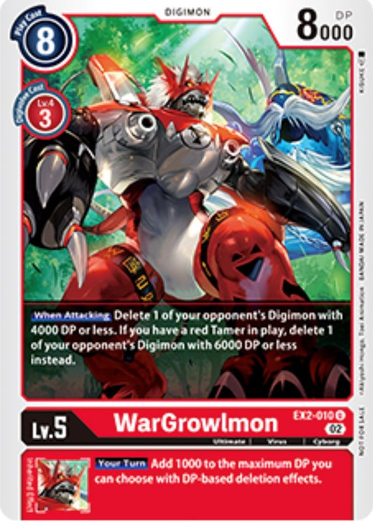 Image for WarGrowlmon - EX2-010 (Tamer Party Vol. 6 Promo) (EX2-010 U) (Digital Hazard) - Digimon Card Game