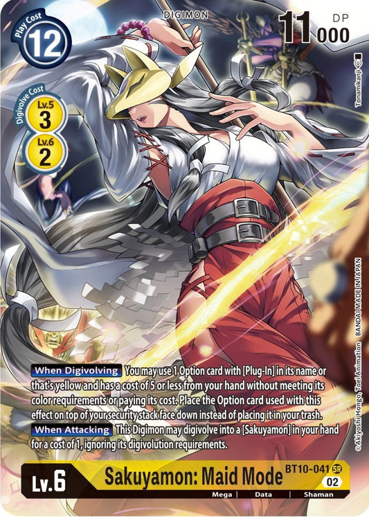 Image for Sakuyamon: Maid Mode (Alternate Art) (BT10-041 SR) (Xros Encounter) - Digimon Card Game