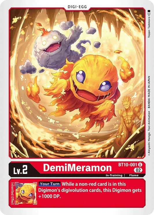Image for DemiMeramon (BT10-001 U) (Xros Encounter) - Digimon Card Game