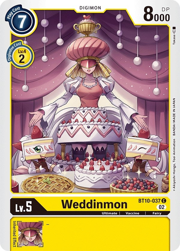 Image for Weddinmon (BT10-037 C) (Xros Encounter) - Digimon Card Game