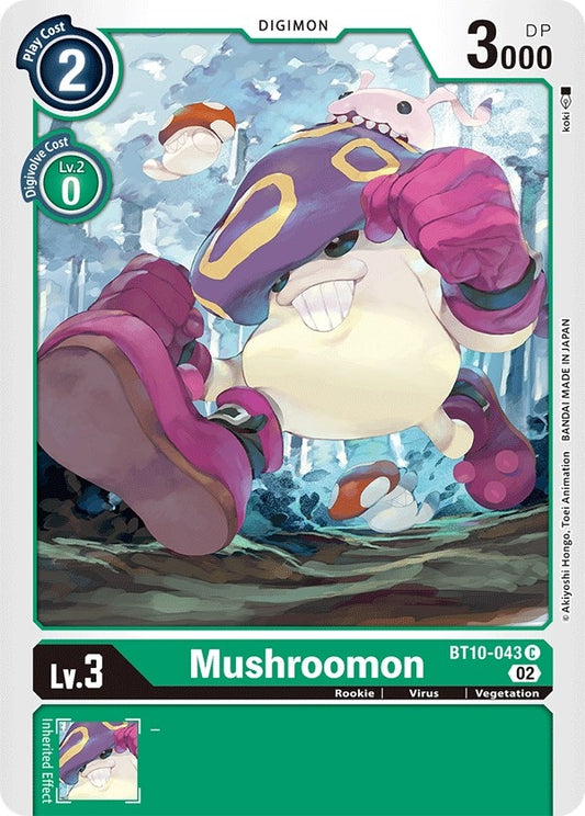 Image for Mushroomon (BT10-043 C) (Xros Encounter) - Digimon Card Game
