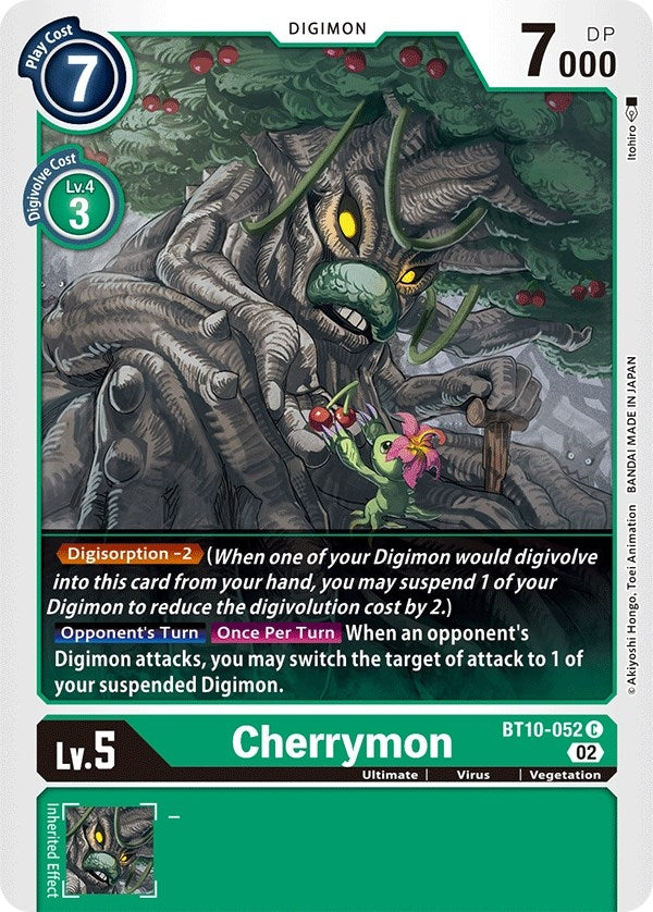 Image for Cherrymon (BT10-052 C) (Xros Encounter) - Digimon Card Game