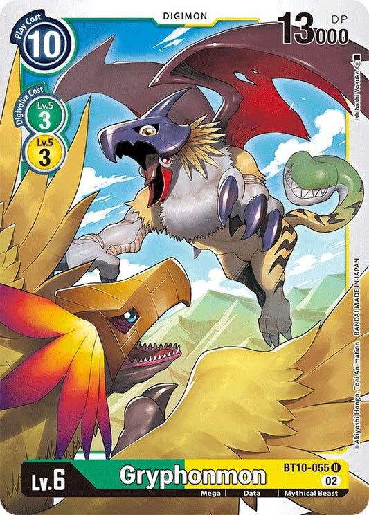 Image for Gryphonmon (BT10-055 U) (Xros Encounter) - Digimon Card Game