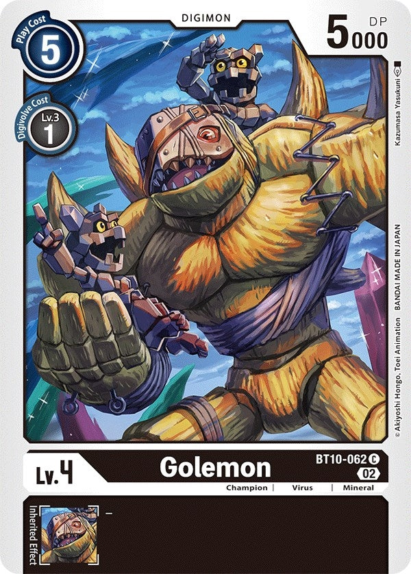 Image for Golemon (BT10-062 C) (Xros Encounter) - Digimon Card Game